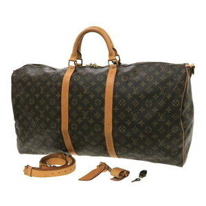 Louis Vuitton Monogram Keepall Bandouliere travel bag Brown
